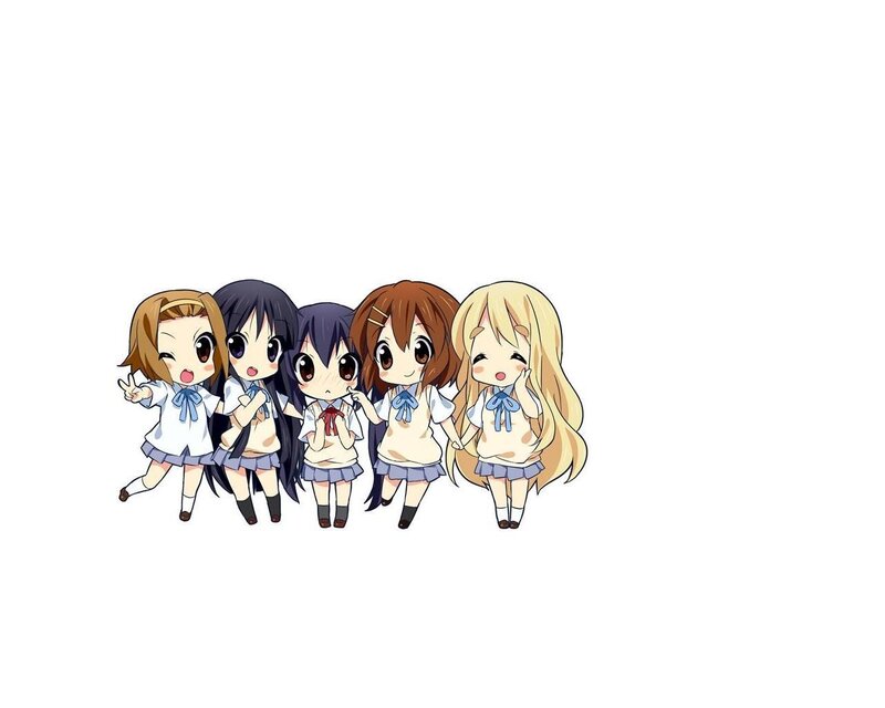 chibi schoolgirls group