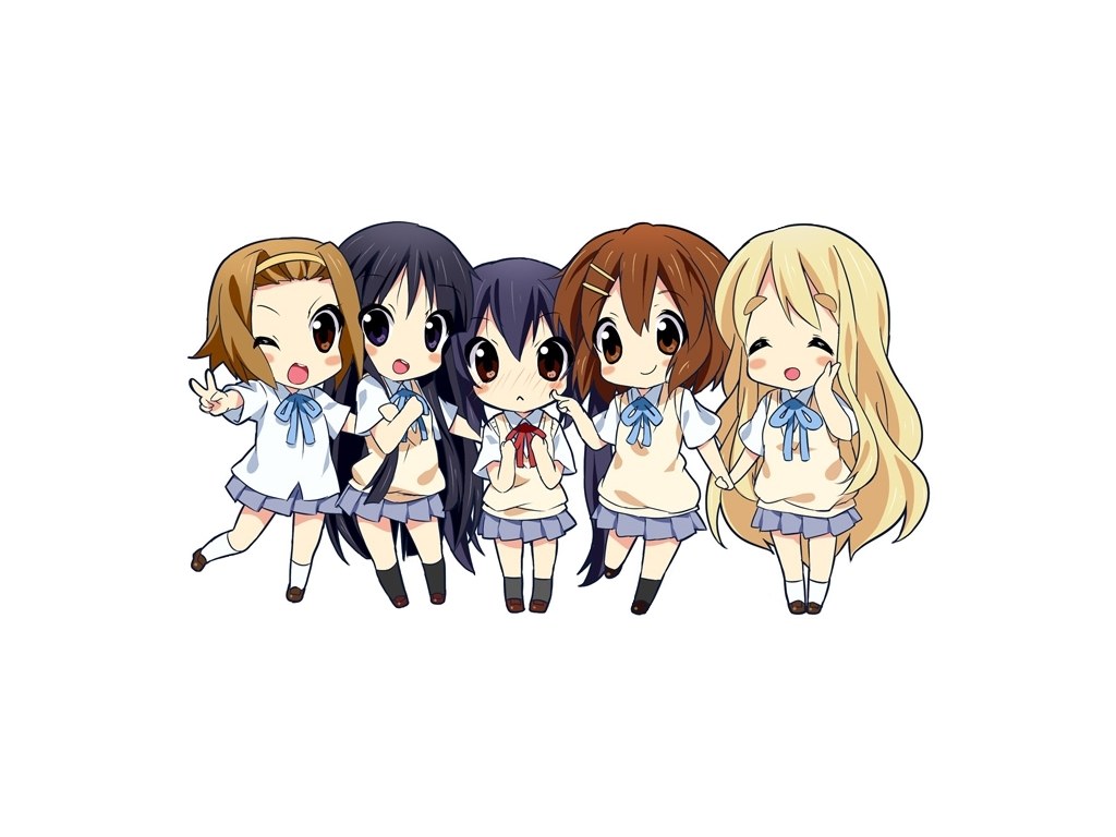 chibi schoolgirls group