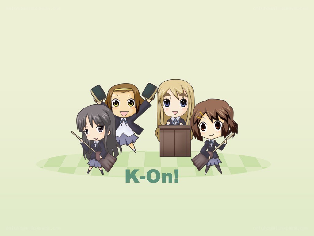 Chibi schoolgirls in a classroom