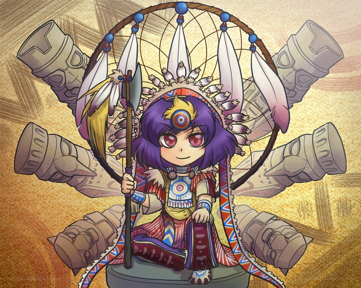 Chibi shaman with dreamcatcher
