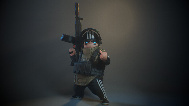 Chibi Soldier Figure