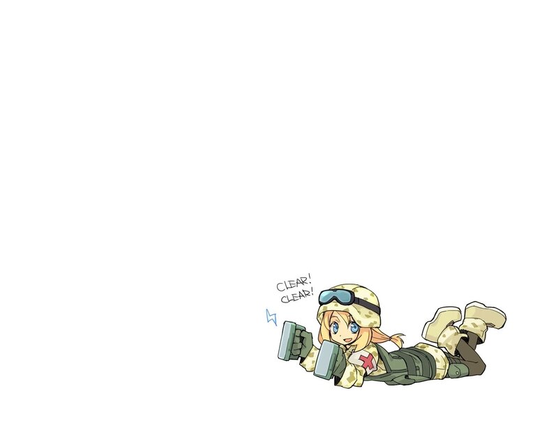 chibi soldier girl in action