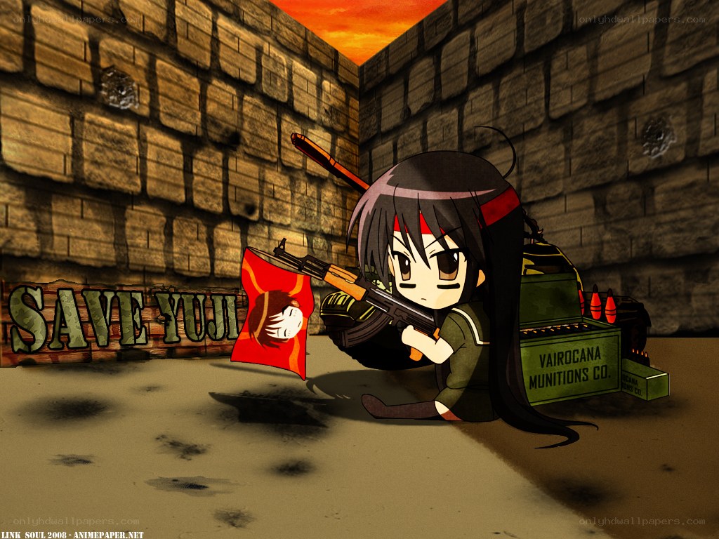 Chibi soldier in trench