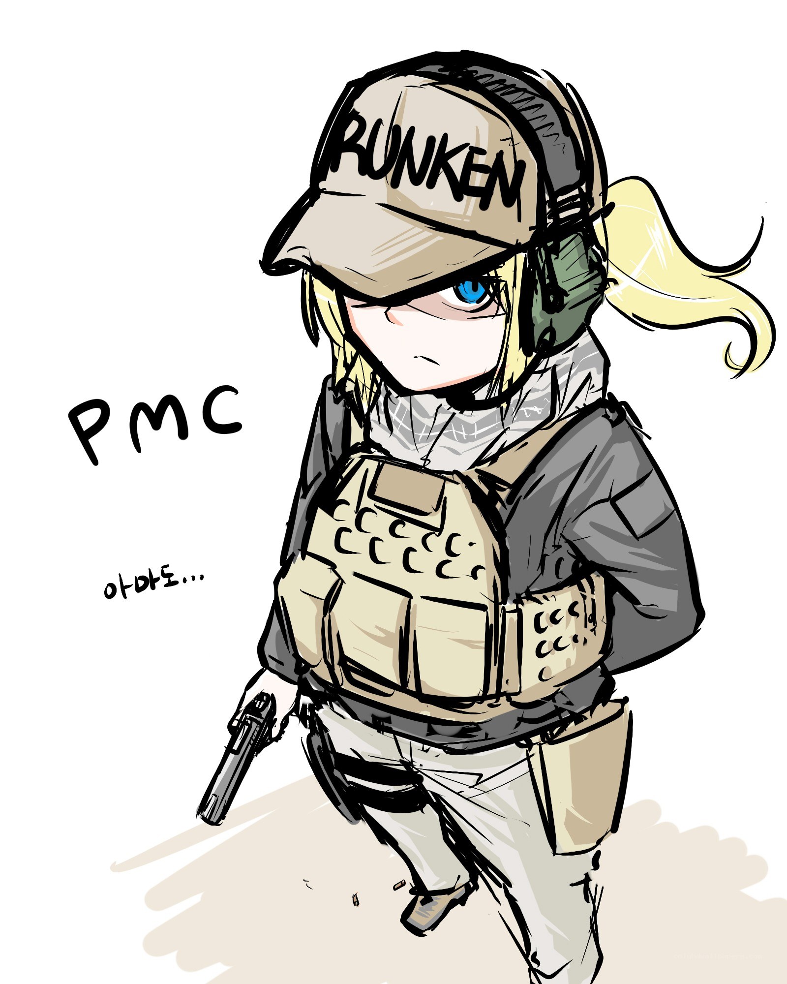 chibi soldier with gun
