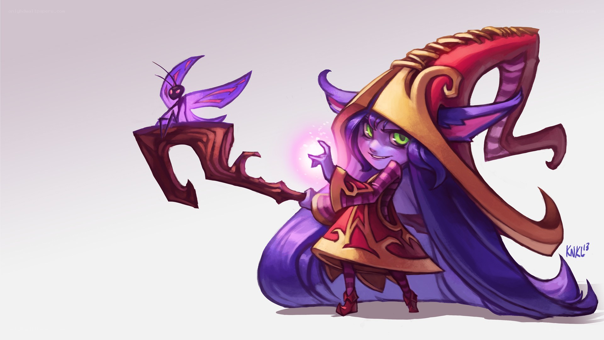 Chibi sorceress with staff