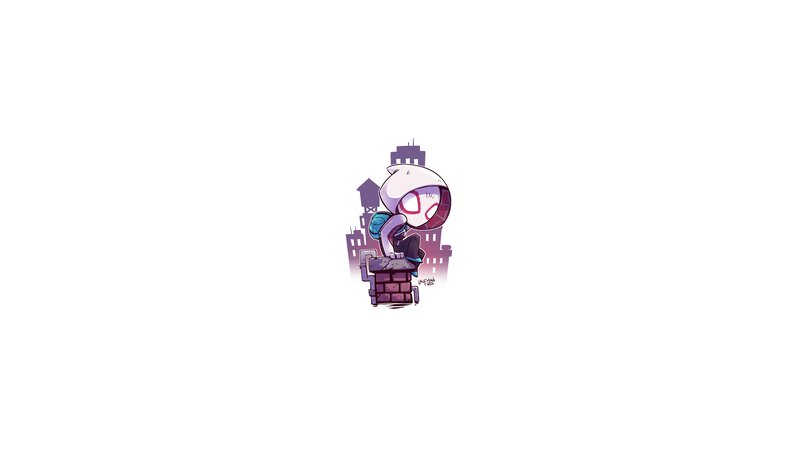 Chibi Spider-hero Character