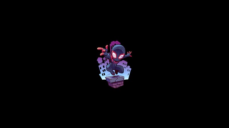 Chibi Spider-man Character — Black