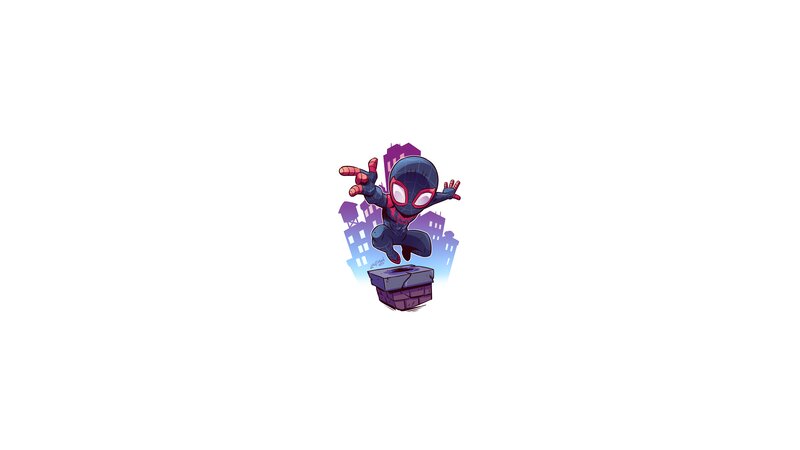 Chibi Spider-man Character — Purple