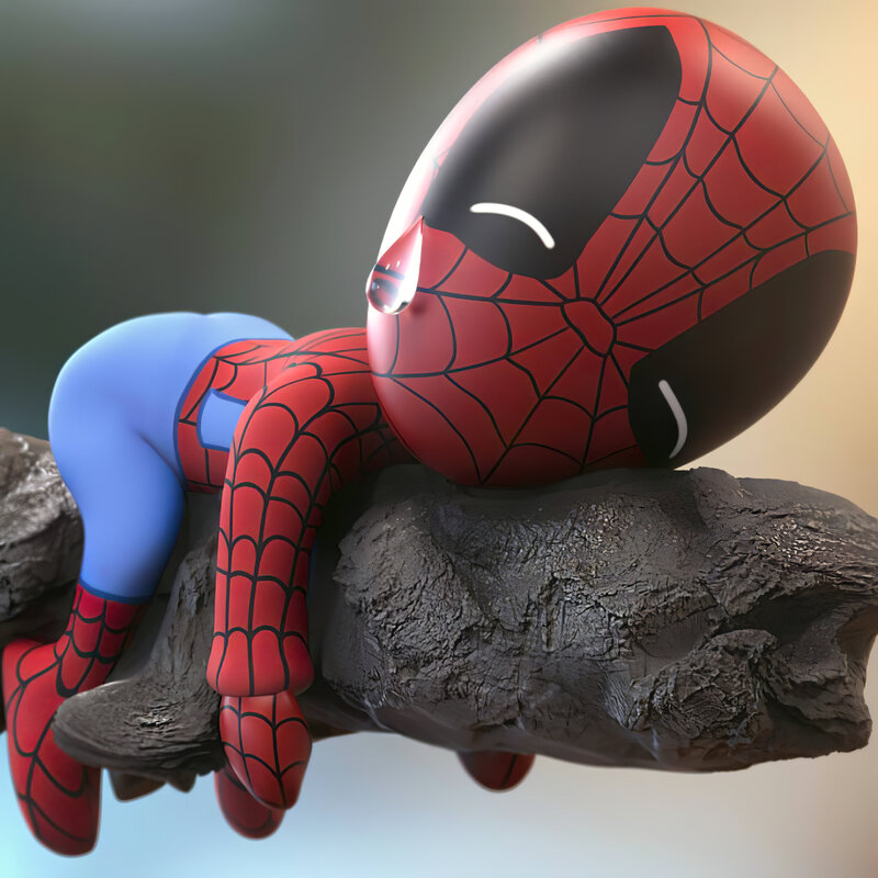 Chibi Spider-man Figure — Red
