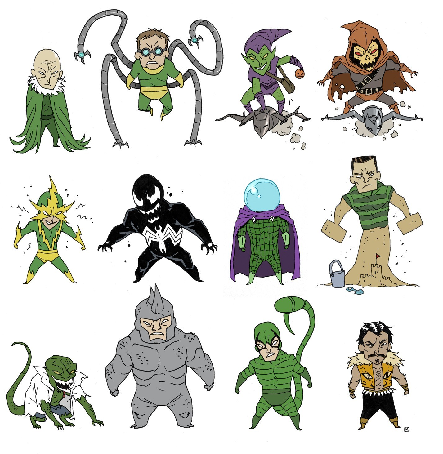 Chibi Spider-Man villains