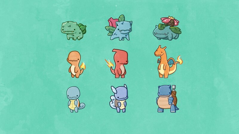 Chibi Starter Pokémon