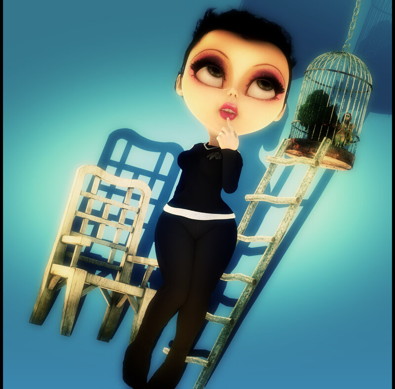Chibi-style Character — Blue