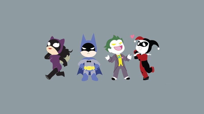Chibi Superhero Characters — Gray