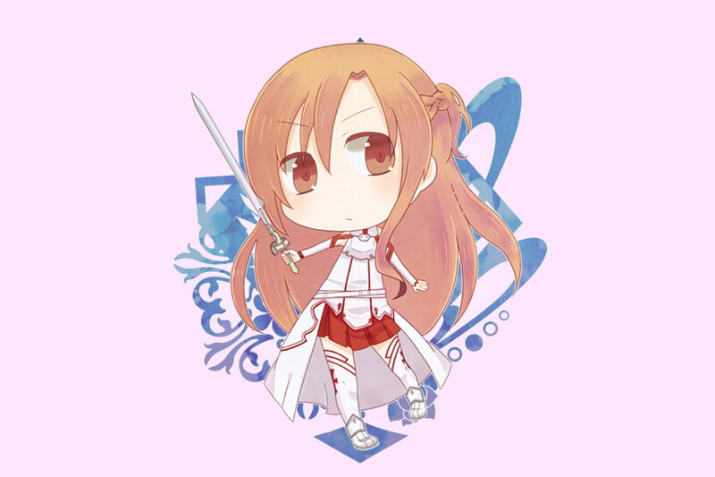 Chibi Swordswoman — Pink
