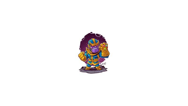 Chibi Thanos Character — Purple