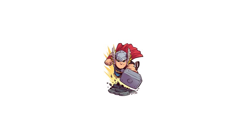 Chibi Thor Character — Red