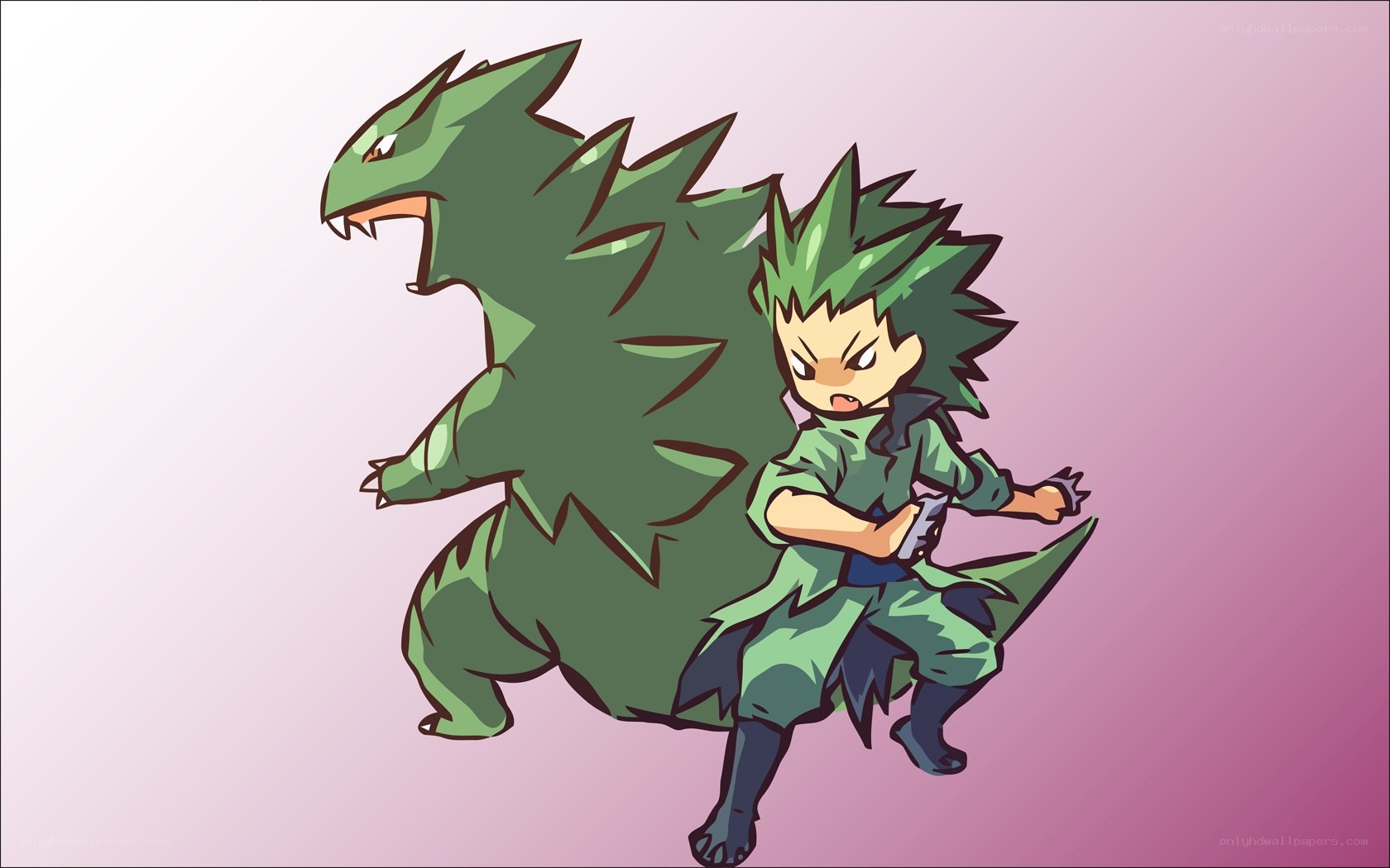 Chibi trainer with Garchomp
