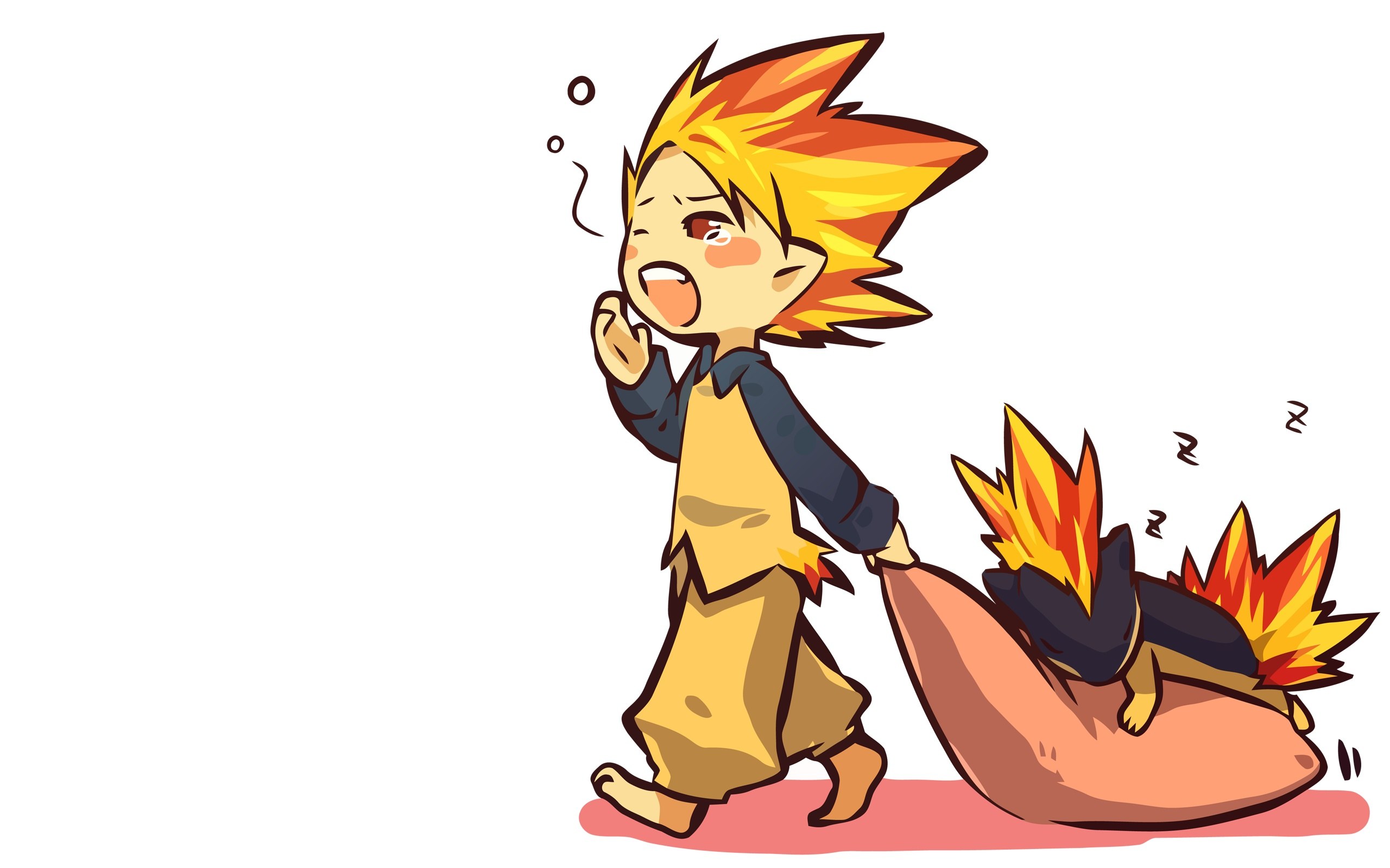 Chibi trainer with Torchic