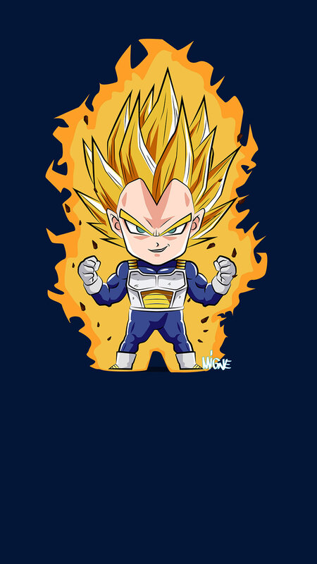 Chibi Vegeta Character — Blue, Confident
