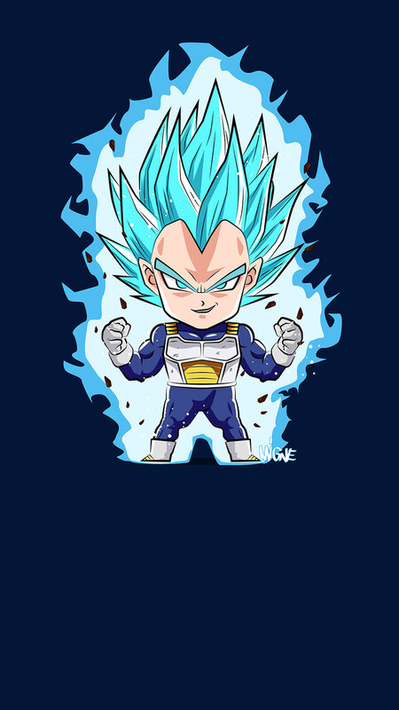 Chibi Vegeta Character — Blue, Energetic