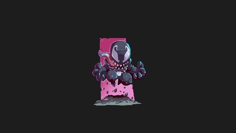 Chibi Venom Character — Black