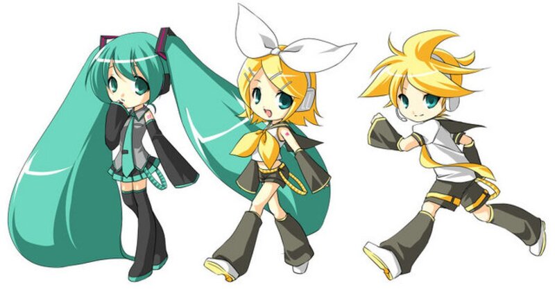 Chibi Vocaloid characters