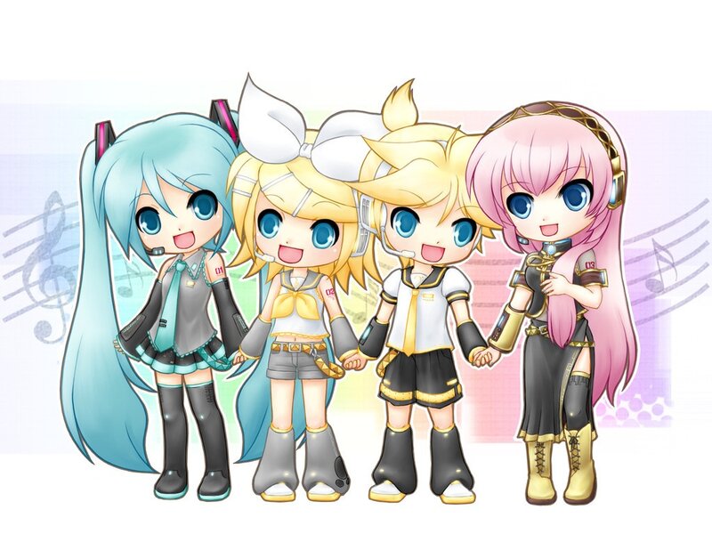 Chibi Vocaloid characters