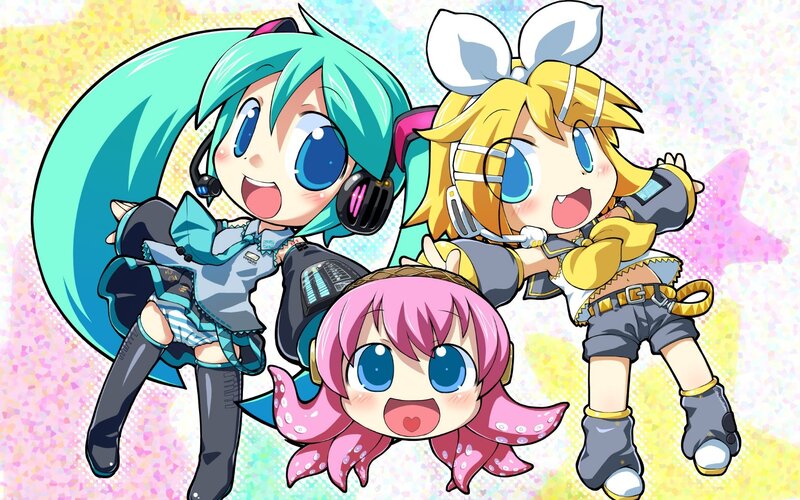 Chibi Vocaloid characters