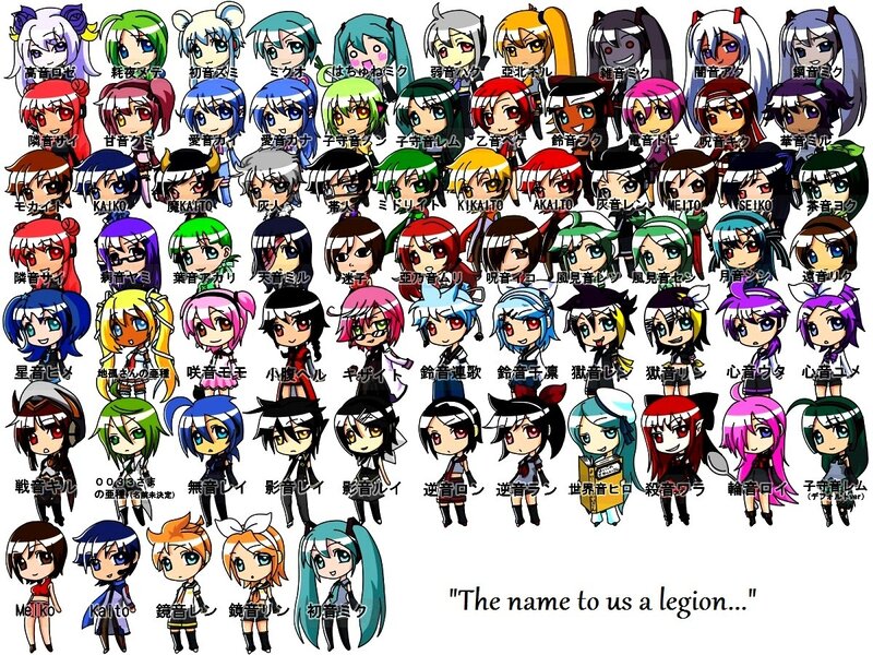 Chibi Vocaloid characters collection