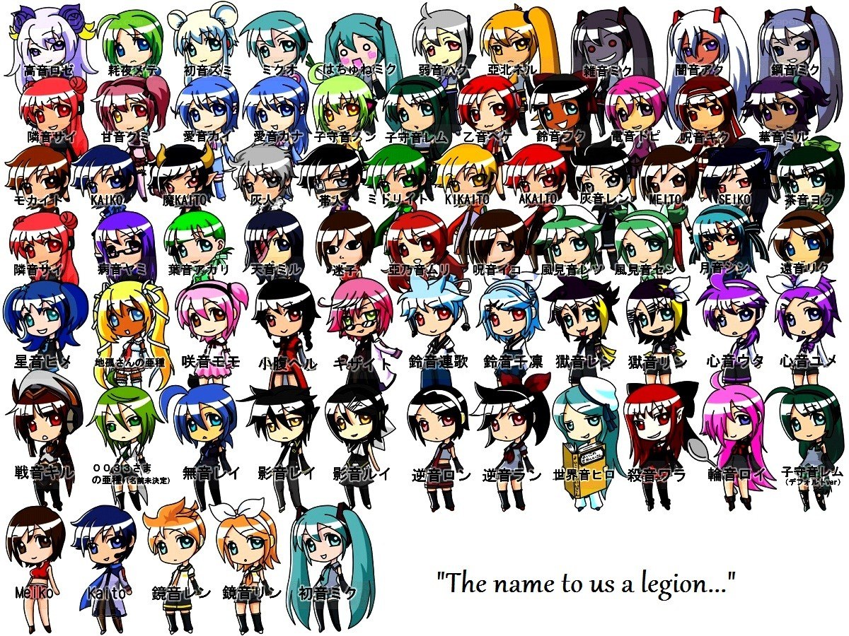 Chibi Vocaloid characters collection