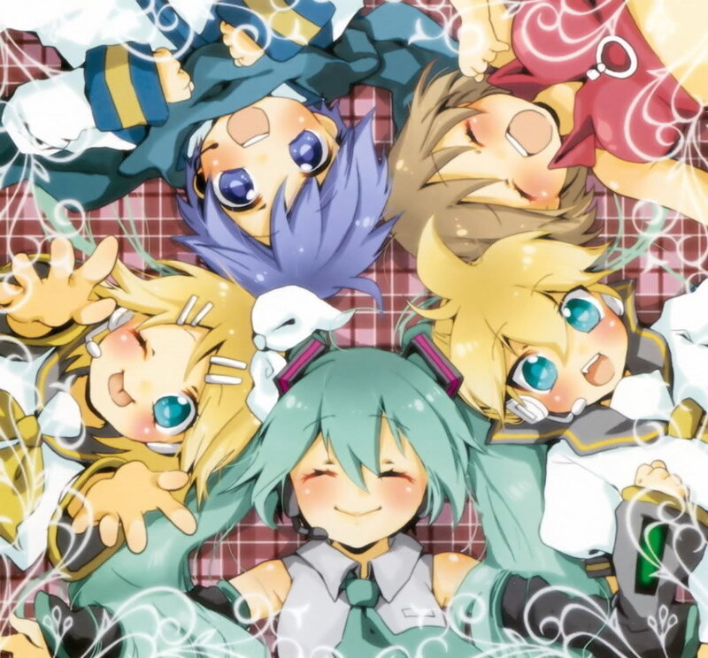 Chibi Vocaloid characters group