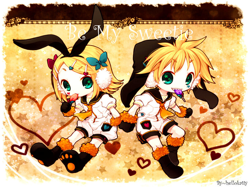 Chibi Vocaloid duo