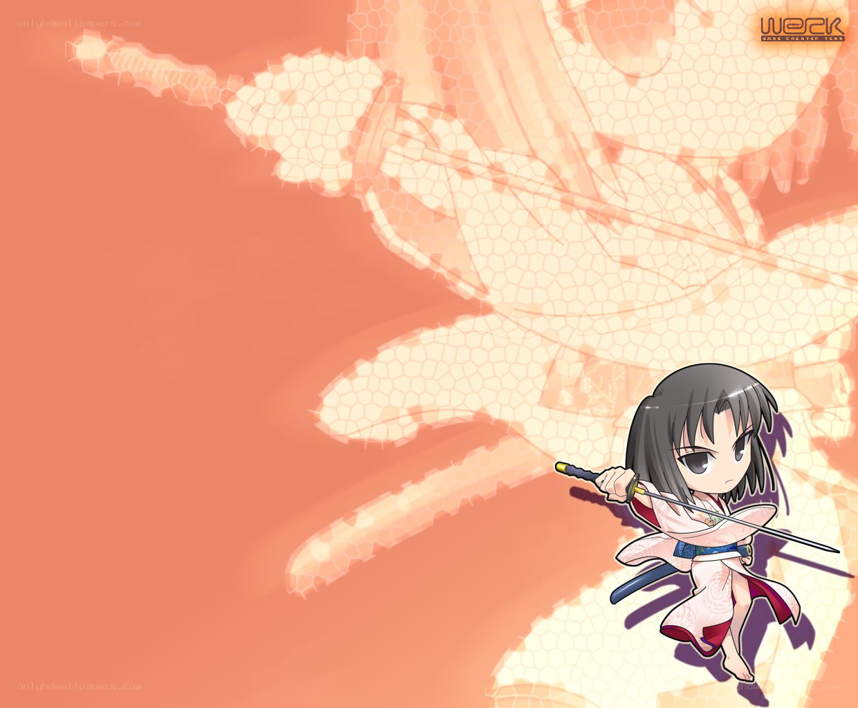 chibi warrior with sword