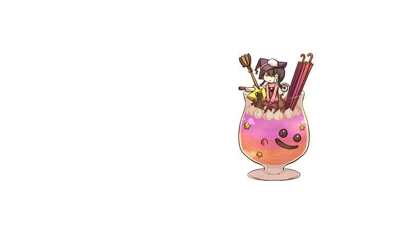 chibi witch in a drink