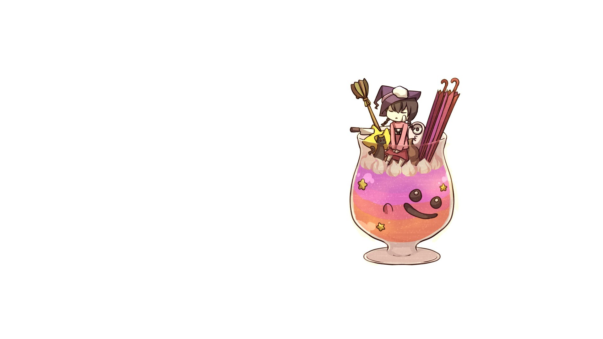 chibi witch in a drink