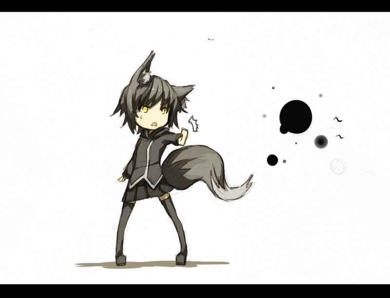 chibi wolf girl character