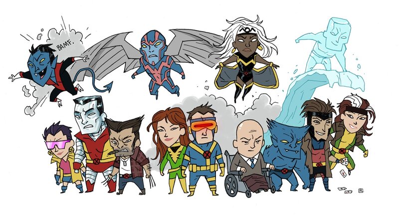 Chibi X-Men characters
