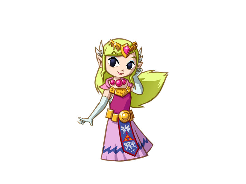 Chibi Zelda Character — Purple, Playful