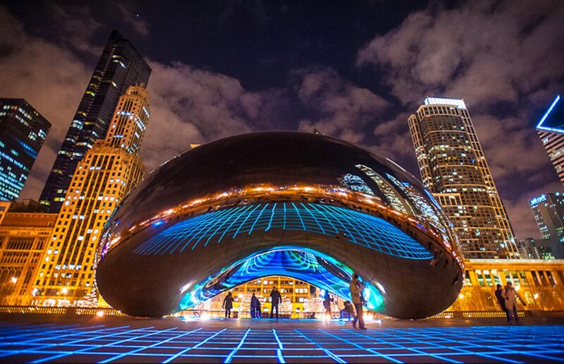 Chicago Bean Sculpture — Blue