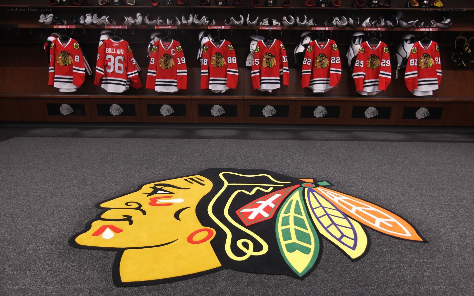 Chicago Blackhawks locker room
