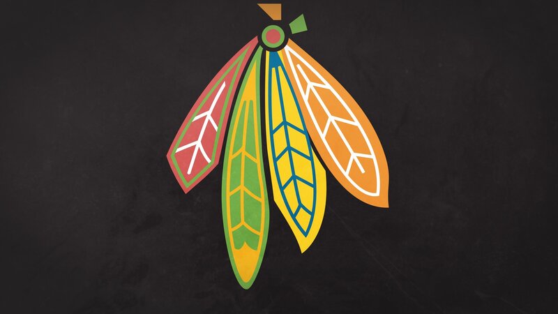 Chicago Blackhawks Logo — Black, Neutral, Vector Art