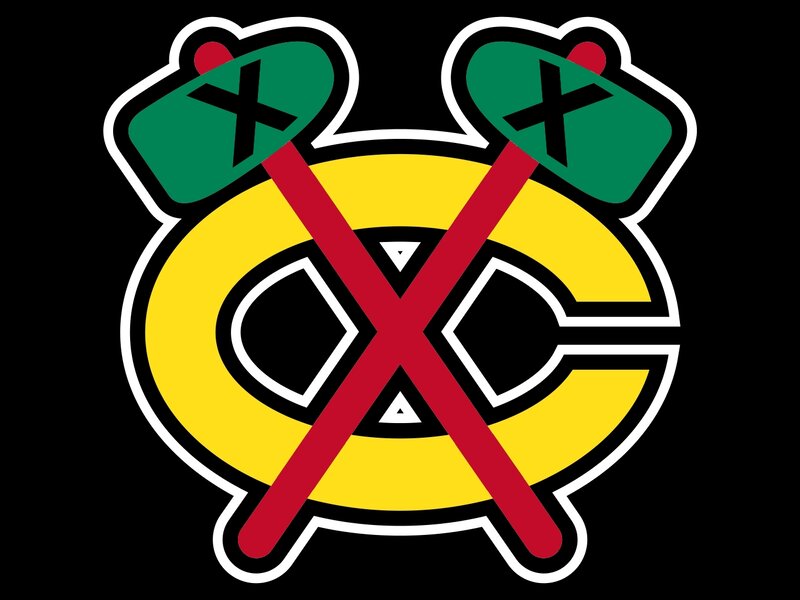 Chicago Blackhawks Logo — Yellow, Bold