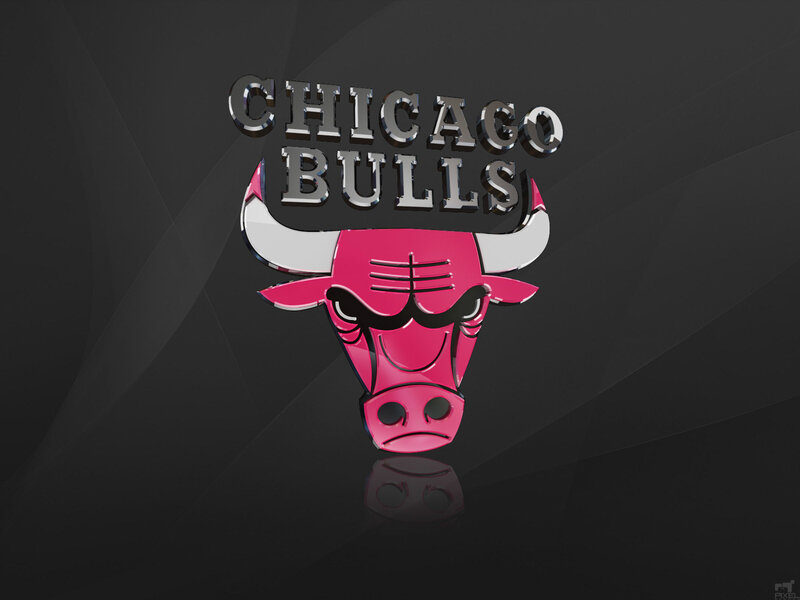 Chicago Bulls logo on dark background