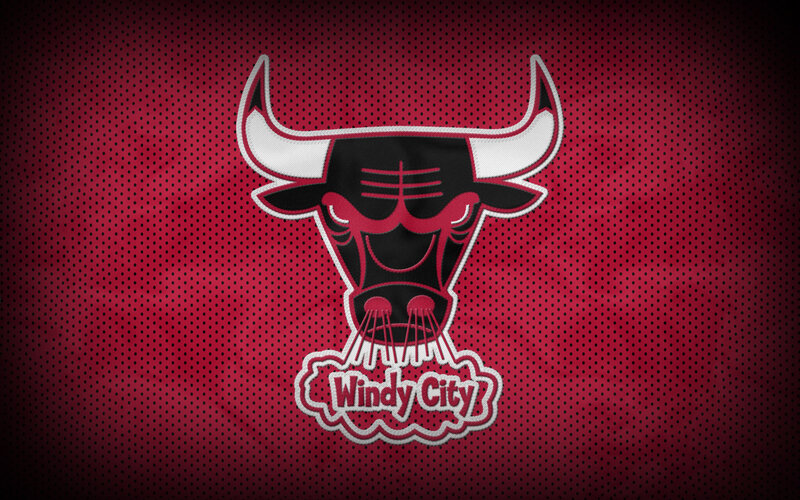 Chicago Bulls logo on mesh