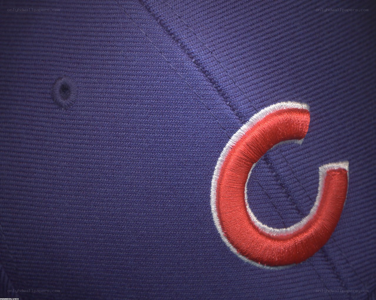 Chicago Cubs logo on cap