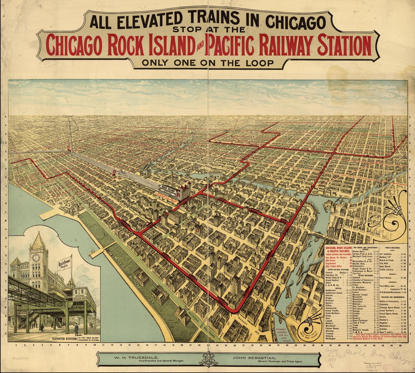 Chicago elevated train map