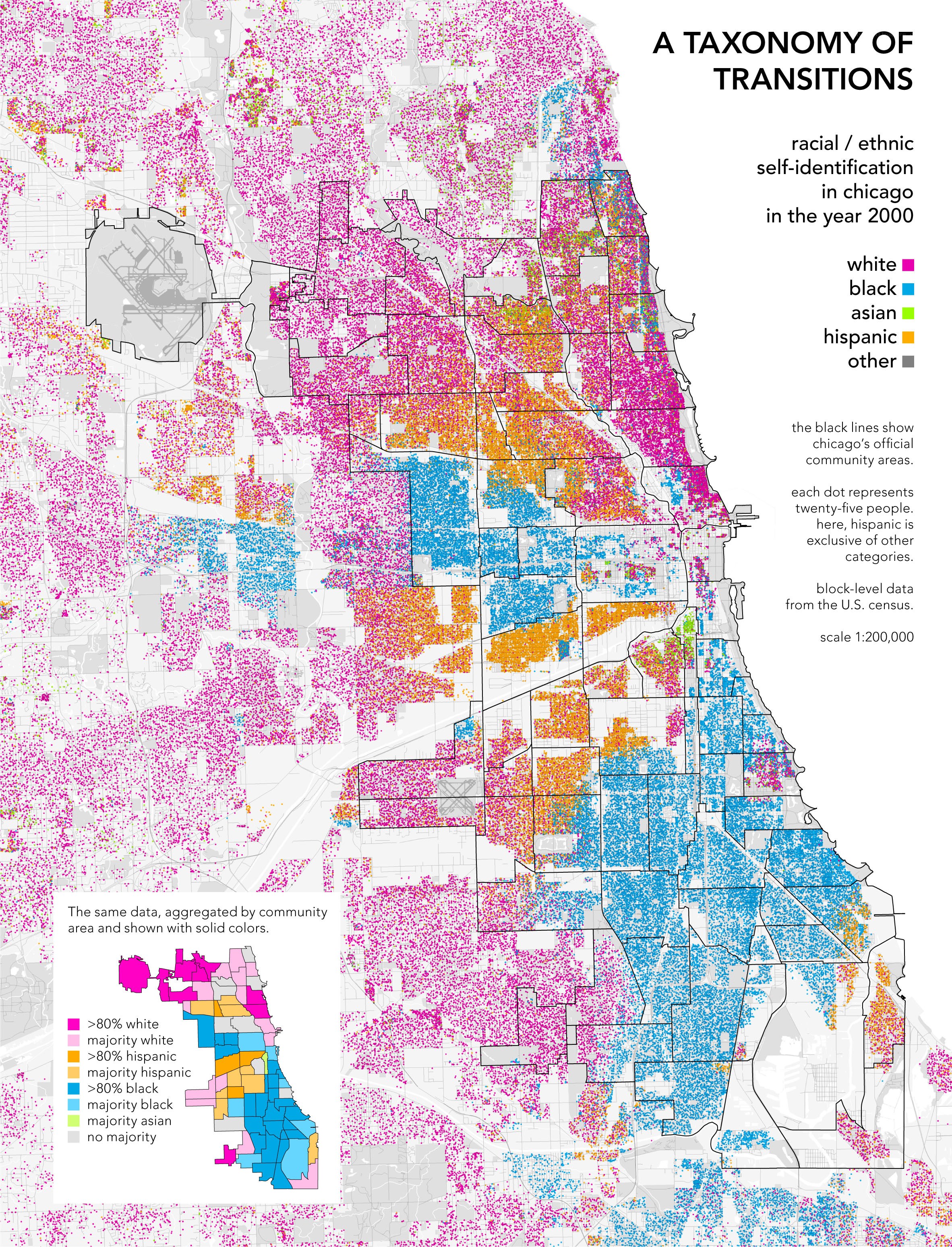 Chicago racial demographics map