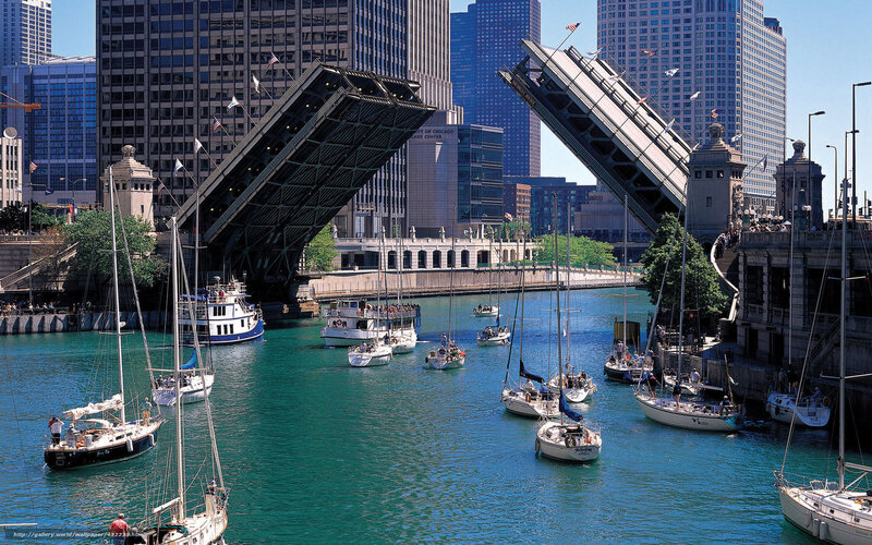 Chicago River bridge opening