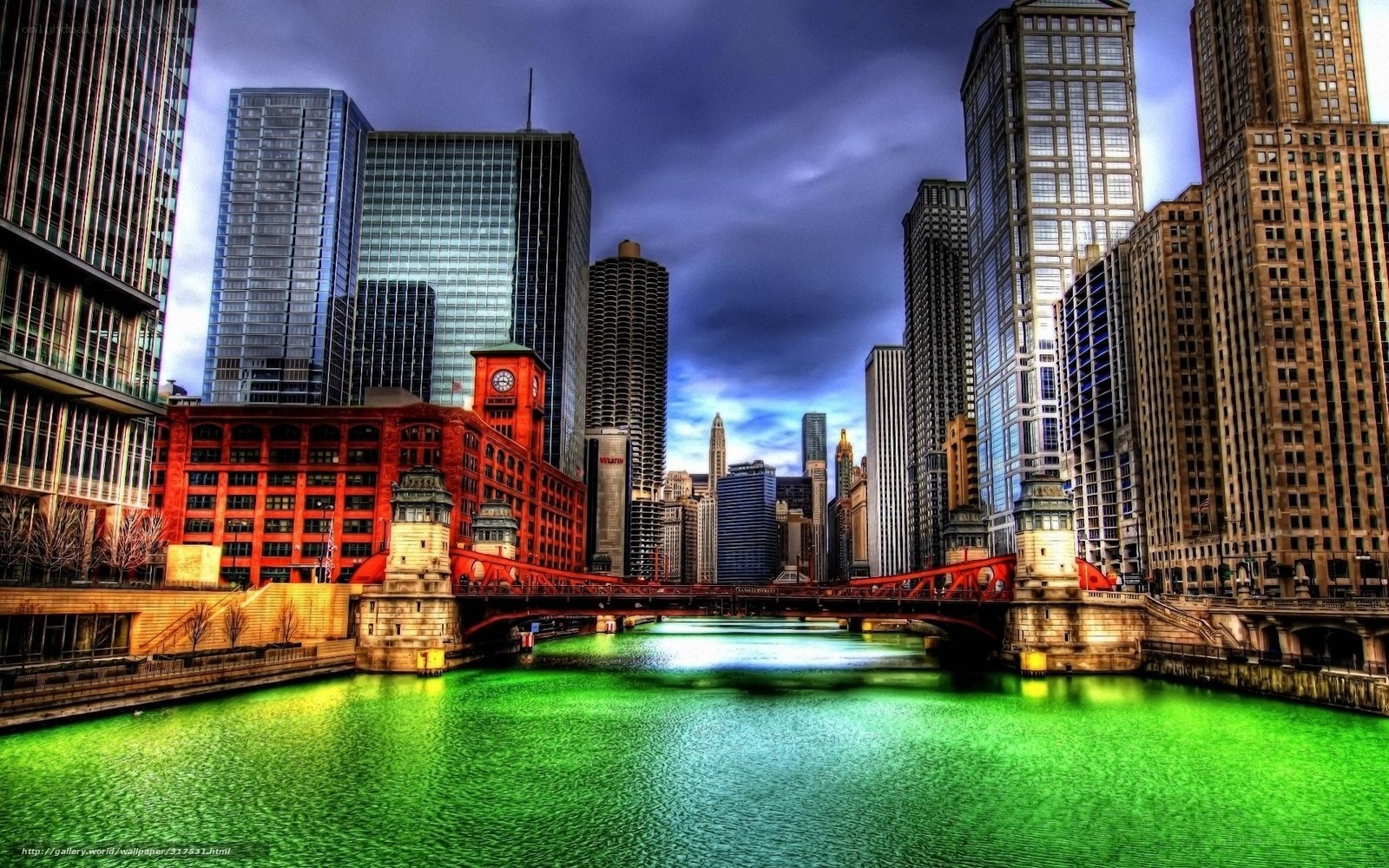 Chicago river green