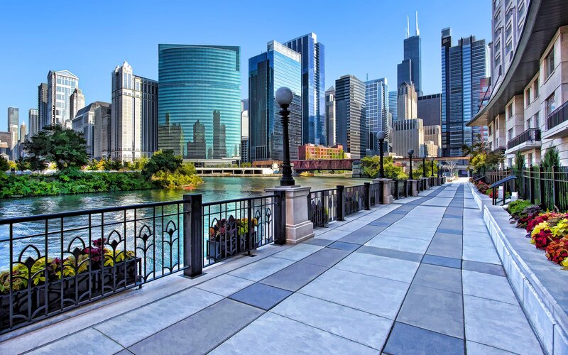 Chicago Riverwalk — Blue